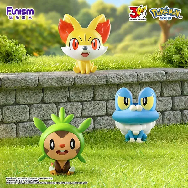 Pokemon 30th Palmsize Wonders First Partner Starter Series Blind Box - 1 Unidade Aleatória (3 Figuras)